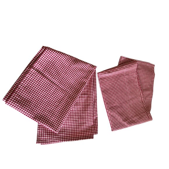 Pottery Barn Kids Gingham Panels 2 Checked Valances/Cafe Curtains Cotton Classic - Picture 14 of 16